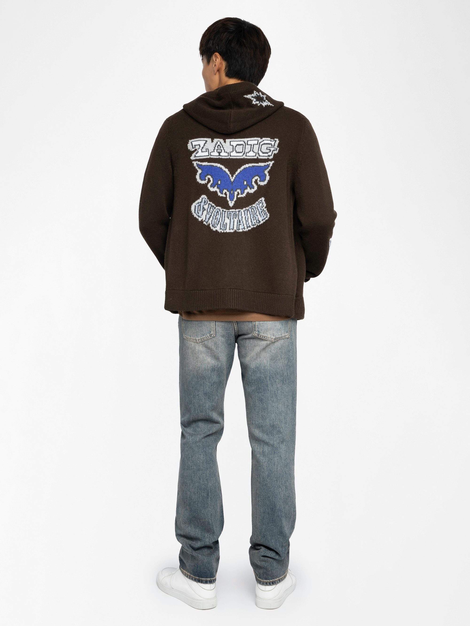 Cardigan Oliver - Hooded sweatshirt with customisation on the back.